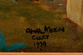Oscar Keen, a signed and dated oil on board.