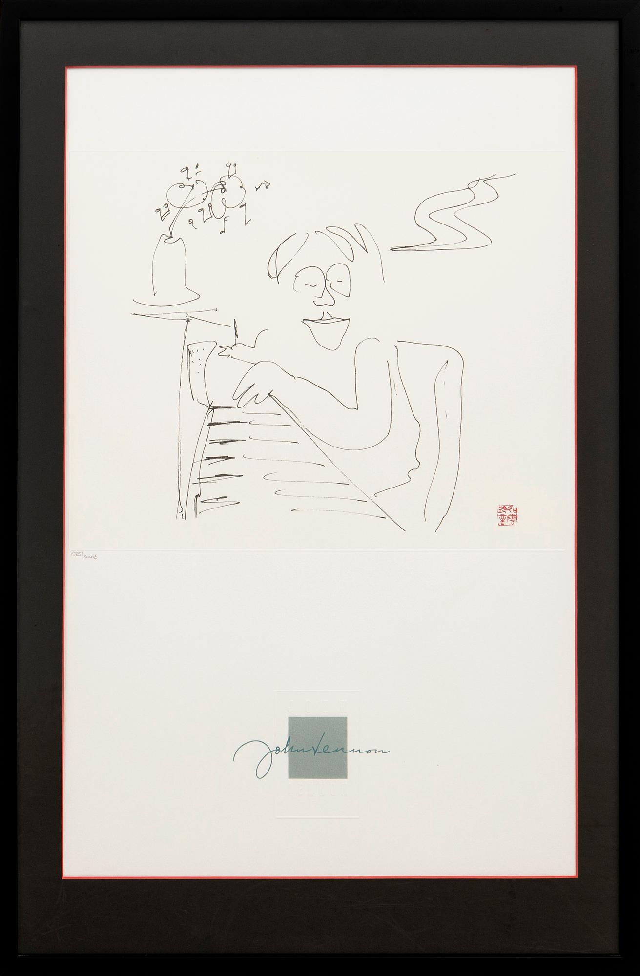 John Lennon, after etchings 4 pcs printed signature numbered 1585/3000E.