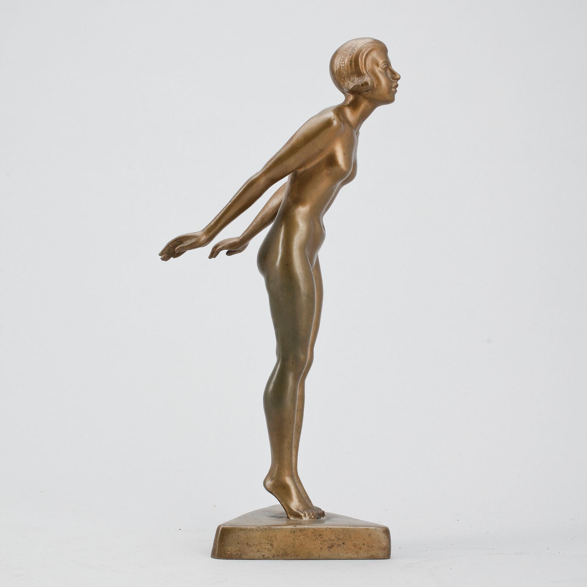 CARIN NILSON, statyett, brons, signerad och daterad 1930.