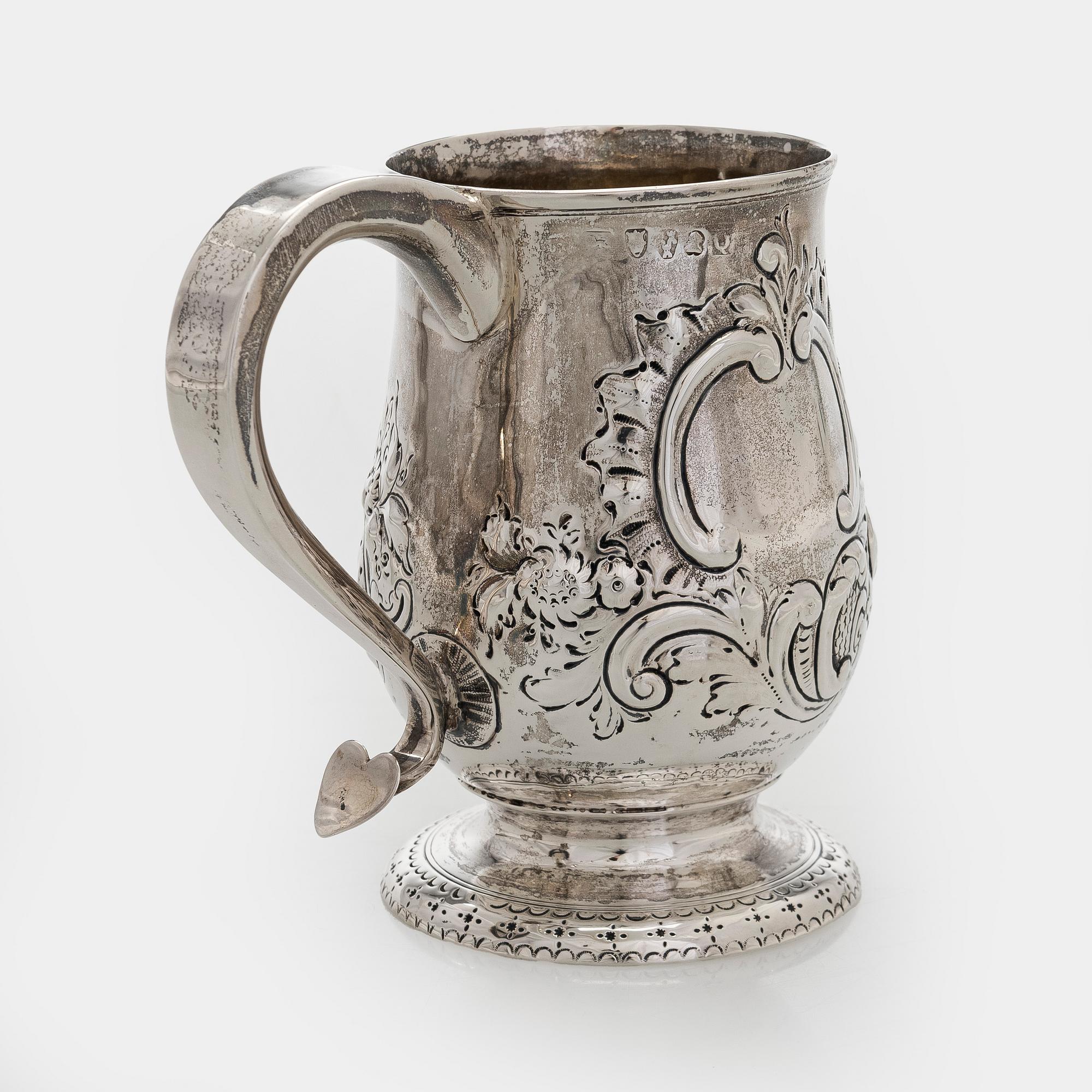 Dorothy Langlands, mugg, sterlingsilver, Newcastle, England 1806/1807.