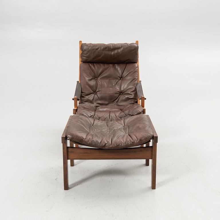 Torbjørn Afdal, Armchair with footstool, “Hunter”, Stranda Industri A/S for Bruksbo, Norway, 1960s/70s.