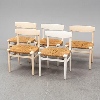 BØRGE MOGENSEN, five 'Oresunds' chairs, late 20th Century.