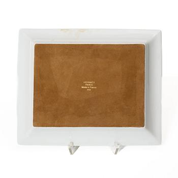 Hermès, a porcelain change tray, "Sellier".