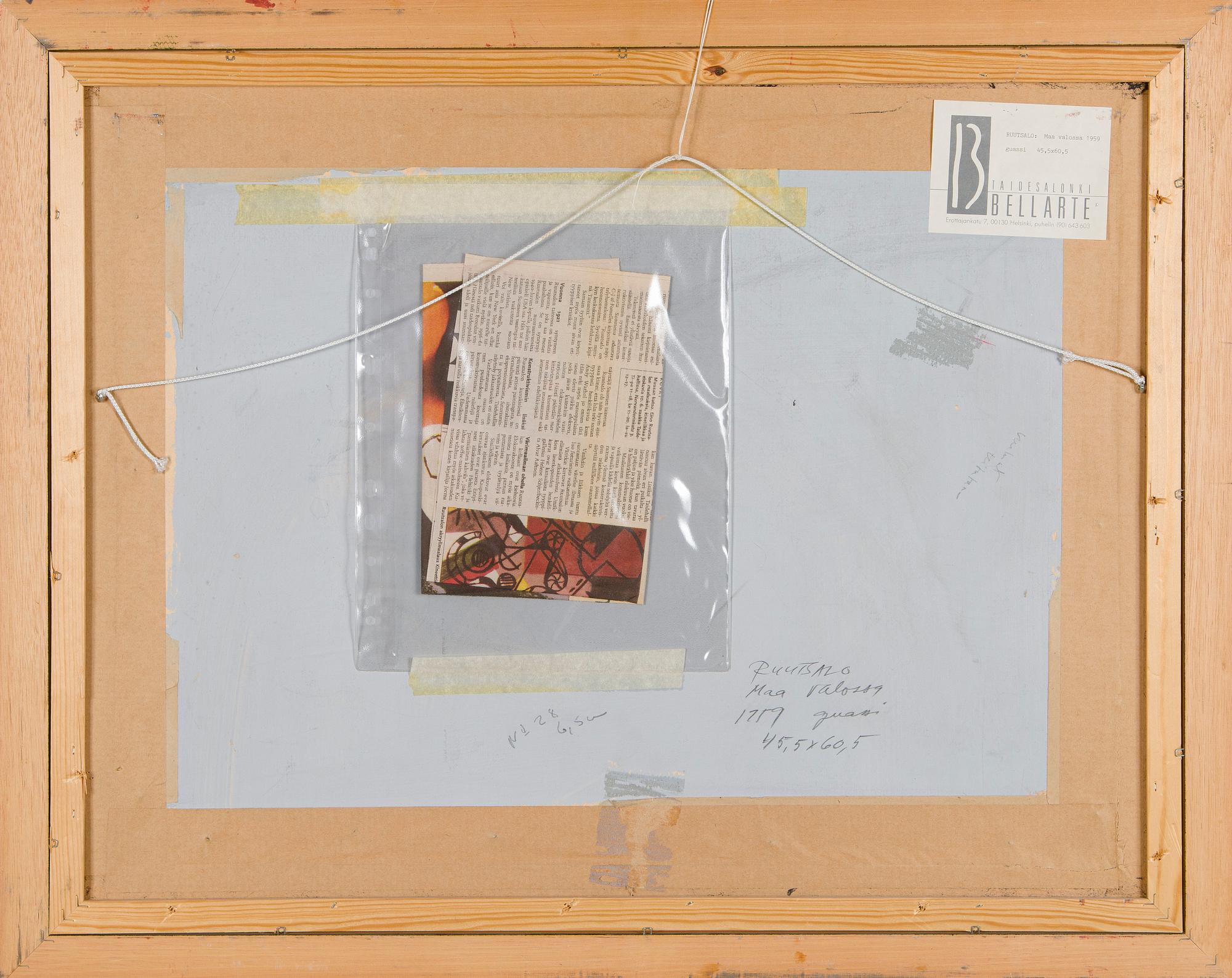 Eino Ruutsalo, "Maa valossa".