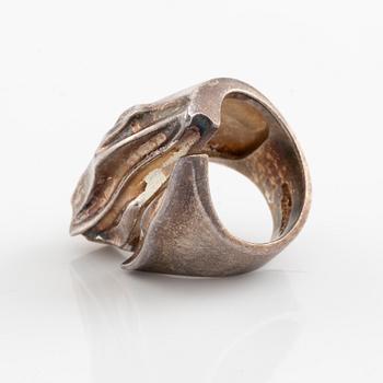 Lapponia, two sterling silver rings and tie ping.