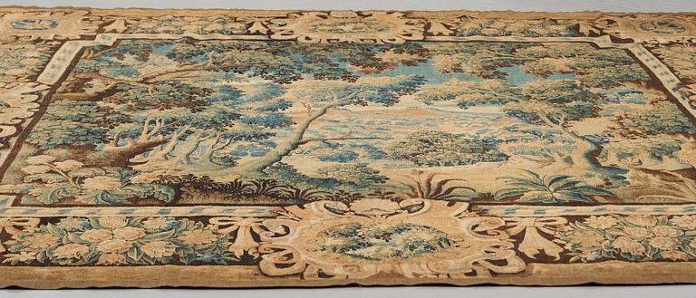 A tapestry, "A Verdure", tapestry weave, ca 286-293 x  313-322 cm, Flanders, the 17th century.