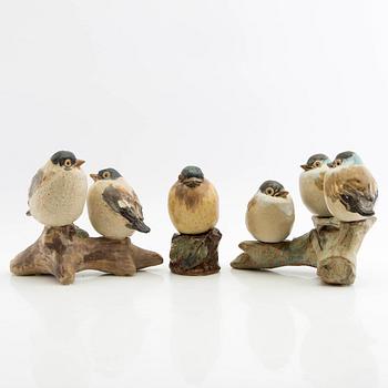 Gunnar Hansson, figuriner 3 st Fåglar.