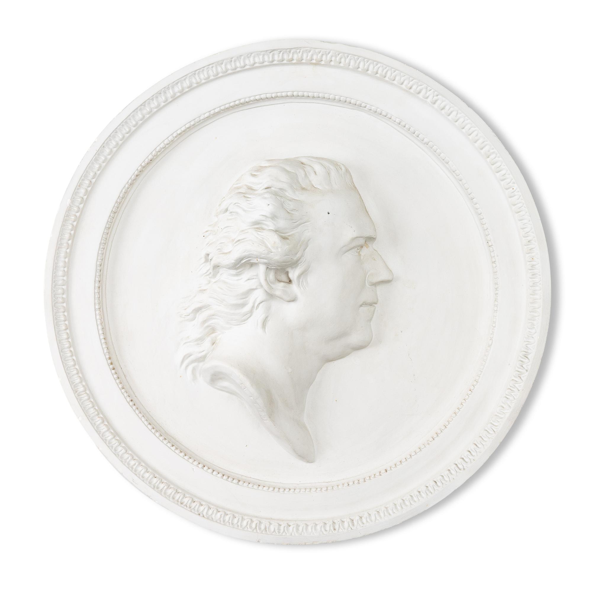 Portrait medallions, a pair, after Johan Tobias Sergel (Sweden 1740–1814),