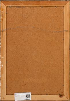 HERTHA BENGTSON, olja på pannå, signerad.