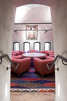 Märta Måås-Fjetterström, CARPET. "Blå heden". Flat weave (rölakan). 576,5 x 569 cm. Signed AB MMF.