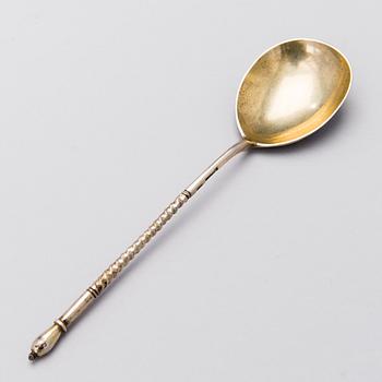 A JAM SPOON, 84 silver. Yakov Aristarkhov Moskow 1890.