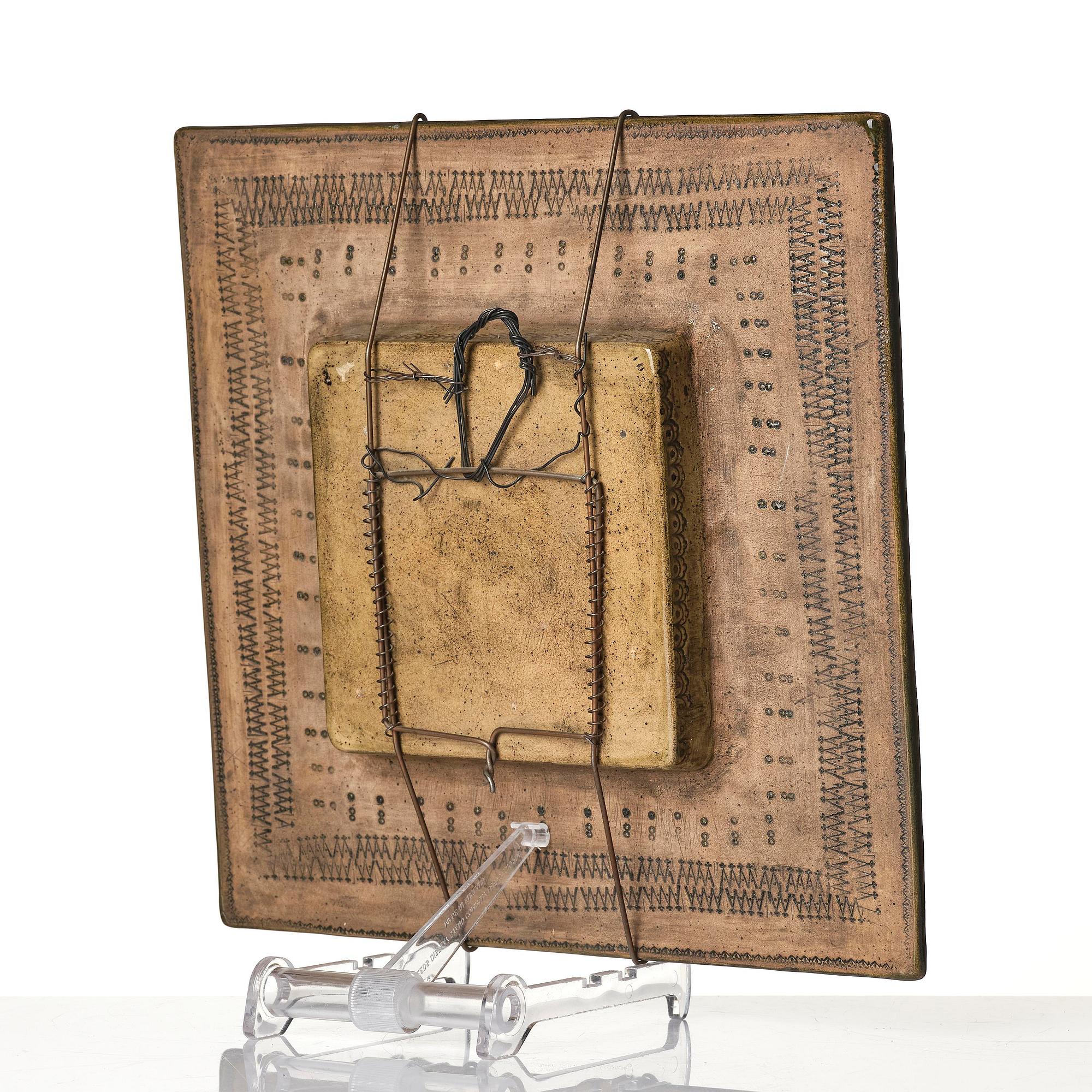 Rut Bryk, a wall relief/plaque, Arabia, Finland ca 1960.