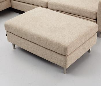 Glismand & Rüdiger, a 'Scandinavia' sofa with ottoman, Bolia.