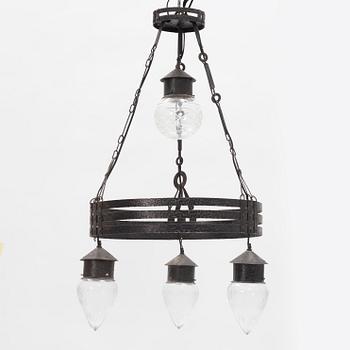 An Art Nouveau ceiling light, early 20th Century.