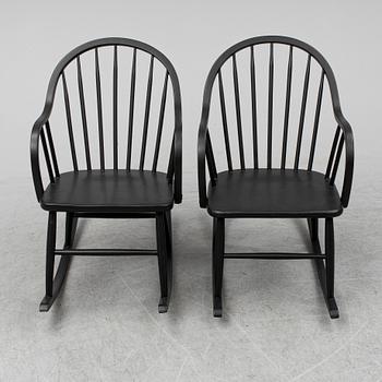 A PAIR OF ROCKING CHAIRS EDSBYVERKEN, second half of the 20th century.