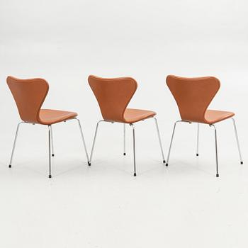 Arne Jacobsen, stolar, 6 st, "Sjuan", Fritz Hansen, Danmark.