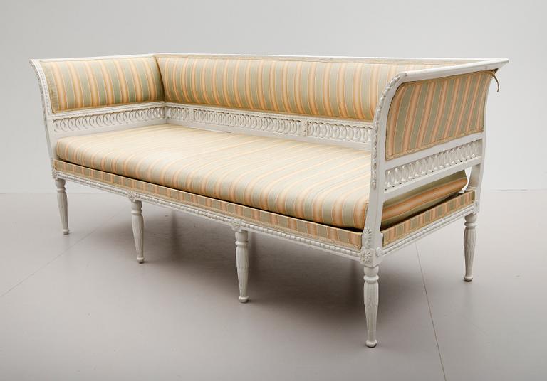 SOFFA, sengustaviansk, omkring år 1800.