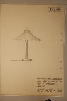 Hans Bergström, a table lamp model "E1240", Asea, Sweden, 1940s-50s.