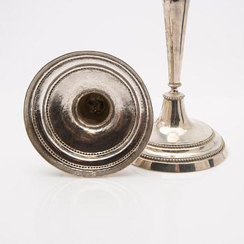 Candelsticks, a pair, silver, Carl Ludvig Berendt, Gdansk (1728-1804), master 1753.