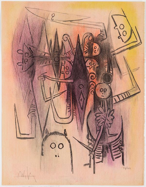 WIFREDO LAM, 10 litographs, signed and numbered 77/262.