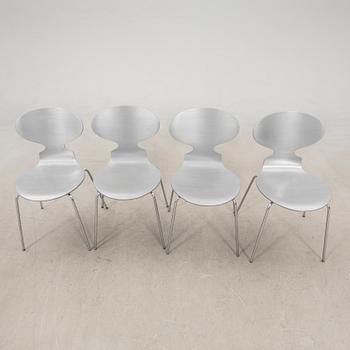 Arne Jacobsen, four chairs, "Myran", Fritz Hansen, Denmark 1970s.