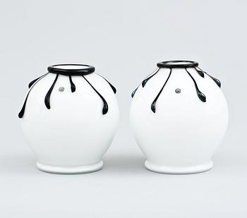 VASER, ett par, glas, Elio Raffaelli, Murano.