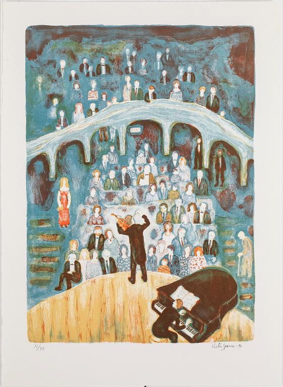 VICTOR SPARRE, mapp med 6 st färglitografier, signerade, daterade -90 och numrerade 31/95.