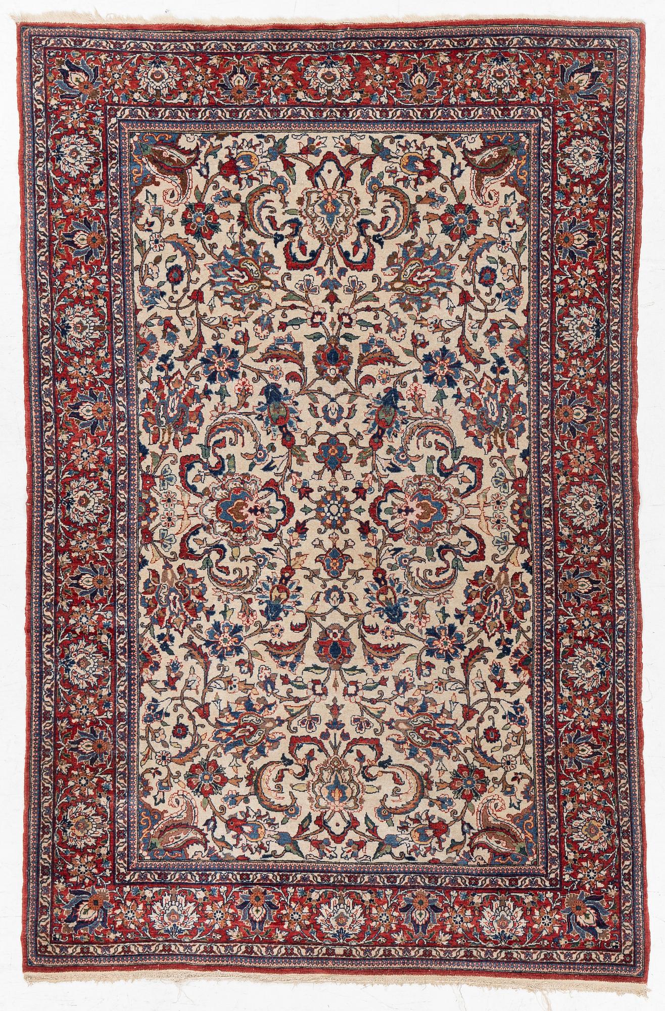 Matta, semiantik Najafabad, Isfahan området, ca 208 x 138 cm.