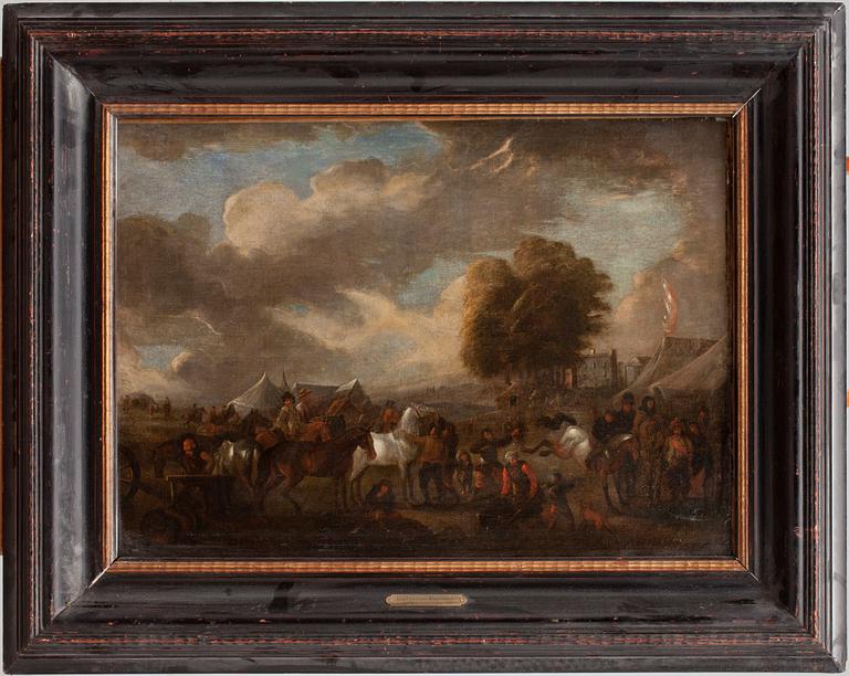 PHILIPS WOUWERMAN , hans art. Olja på uppfodrad duk.