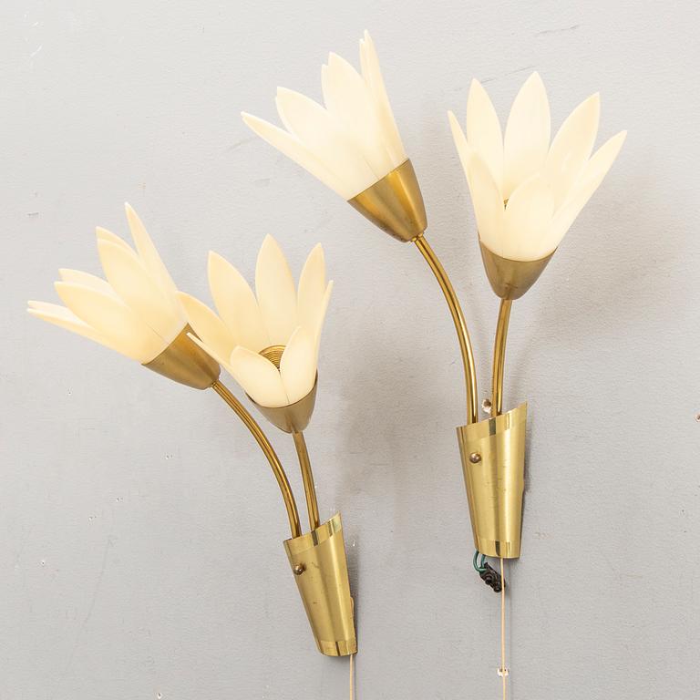 A pair of wall lamps, 1950s.