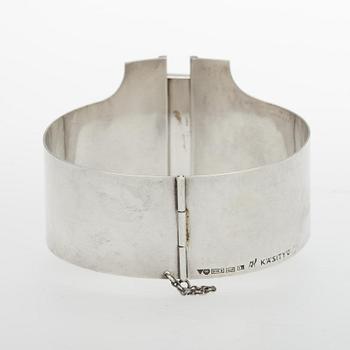 Mauno Honkanen, BRACELET, silver, snow quartz, Mauno Honkanen, Tillander 1962.