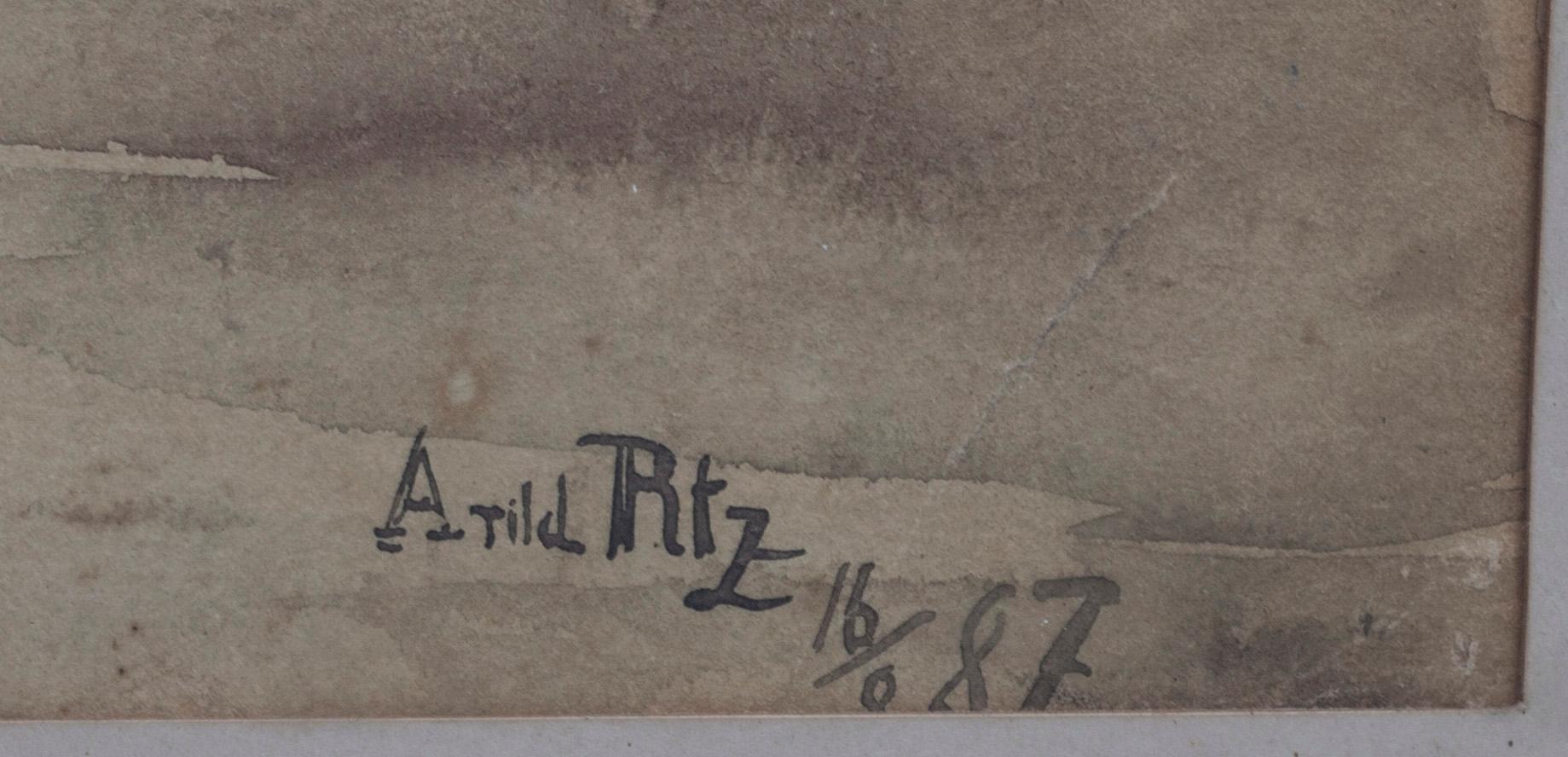 ARILD ROSENKRANTZ, akvarell. signerad och daterad 87(1887).