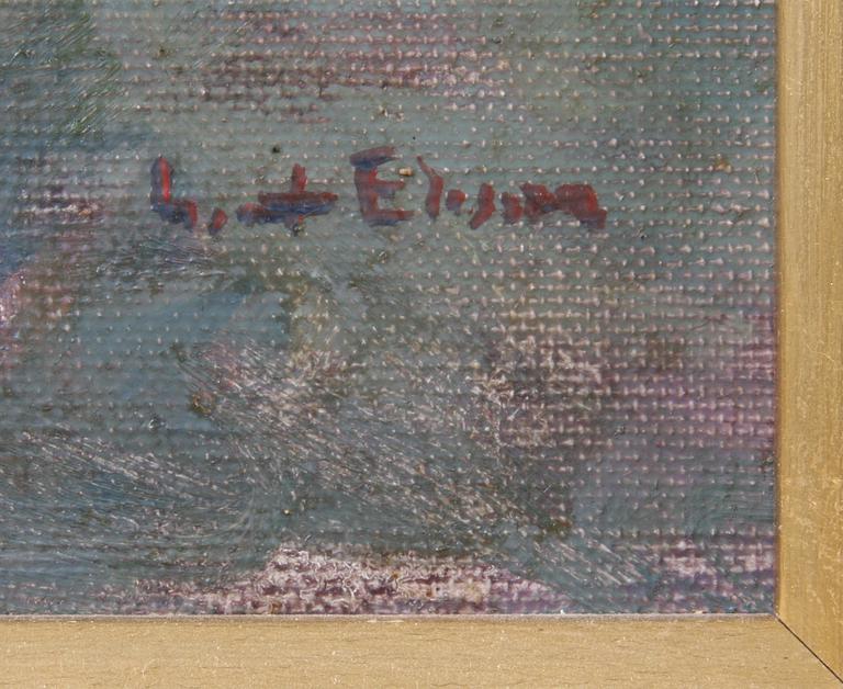 OKÄND KONSTNÄR, olja på duk, otydl sign.