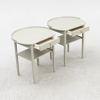 Sven Engström and Gunnar Myrstrand, a pair of bedside tables, Bodafors, 1963.