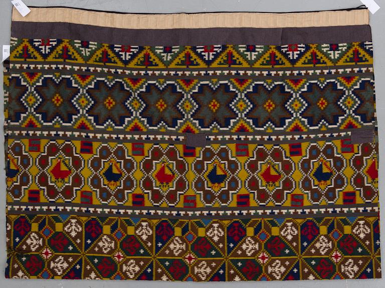 VÄVNAD, rölakan, allmoge, Skåne. 1800-talets andra hälft/omking år 1900. Ca 231x173 cm.