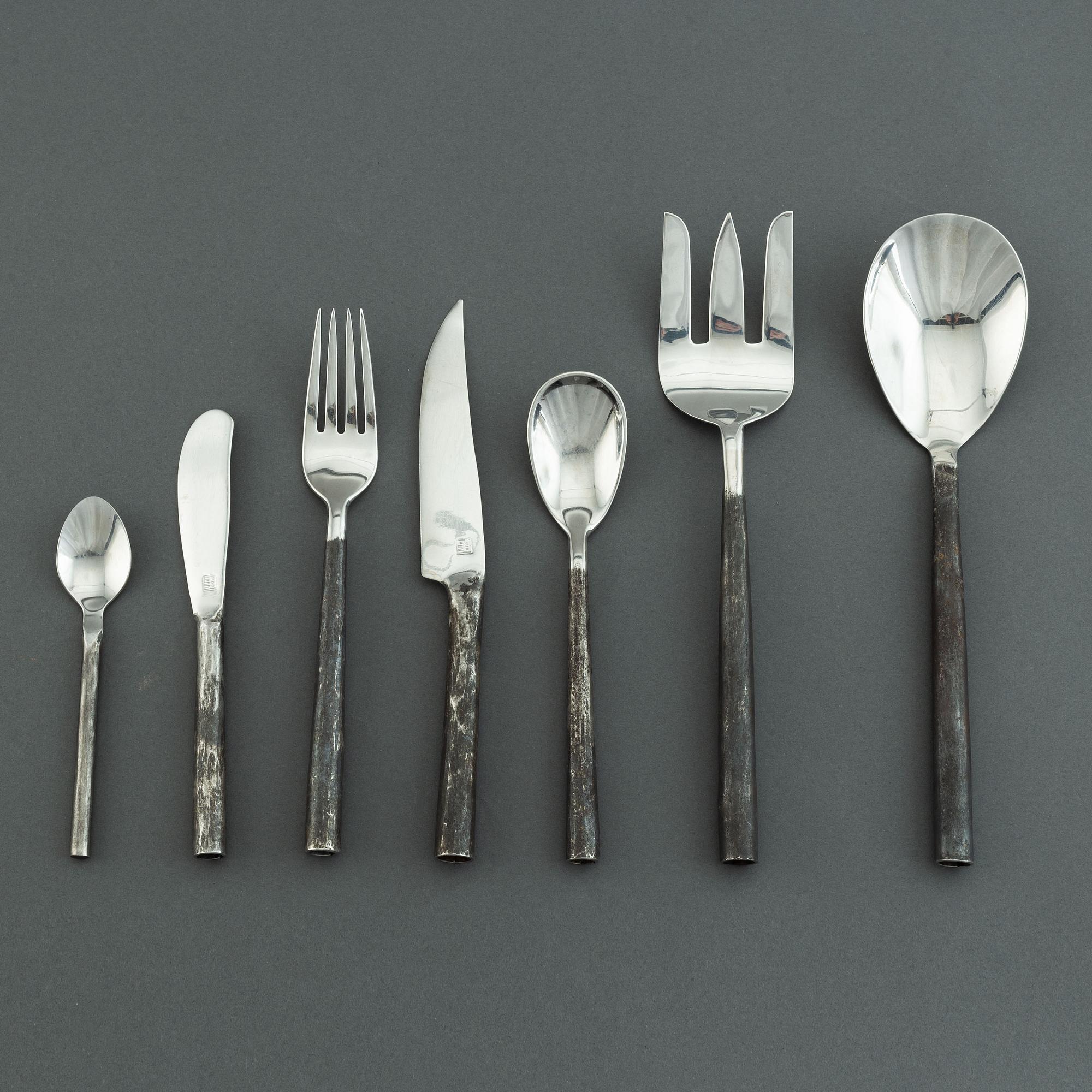 38 pieces steel cutlery, most Rangthong, Thailand.