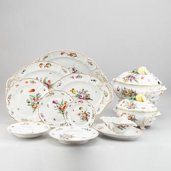 A rococo style dining service, 68 pcs, from Nymphenburg, Germany.
