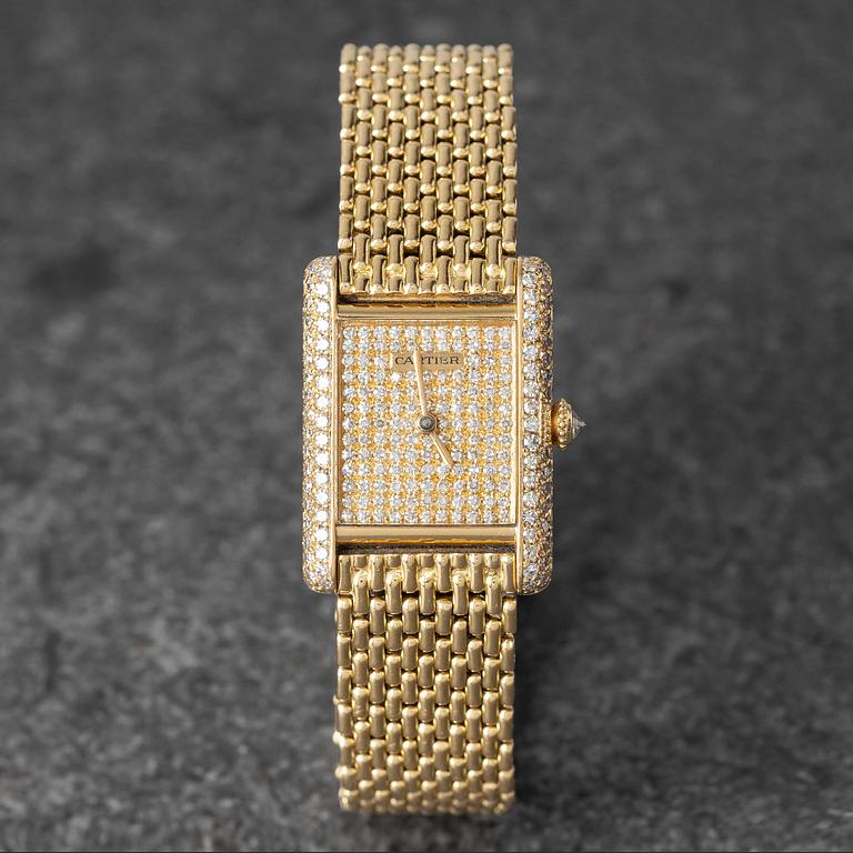Cartier, Tank, "Pavé Dial", "Diamond Case", ca 1981.