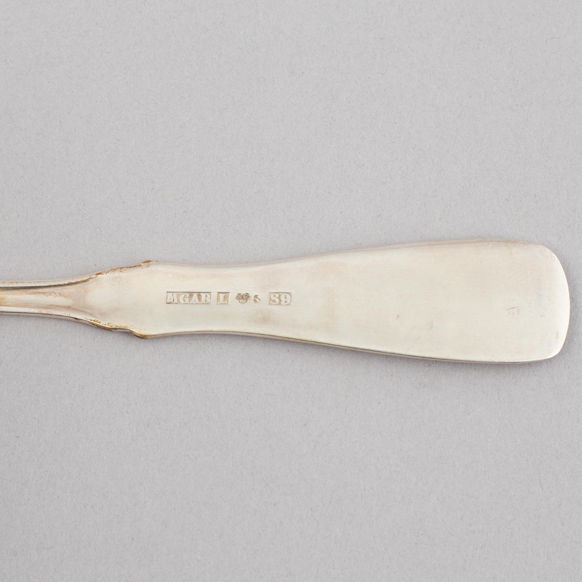 Eric Löfman, a 73-piece Swedish silver cutlery, model 'Uppsala', including MGAB, Lidköping 1967.