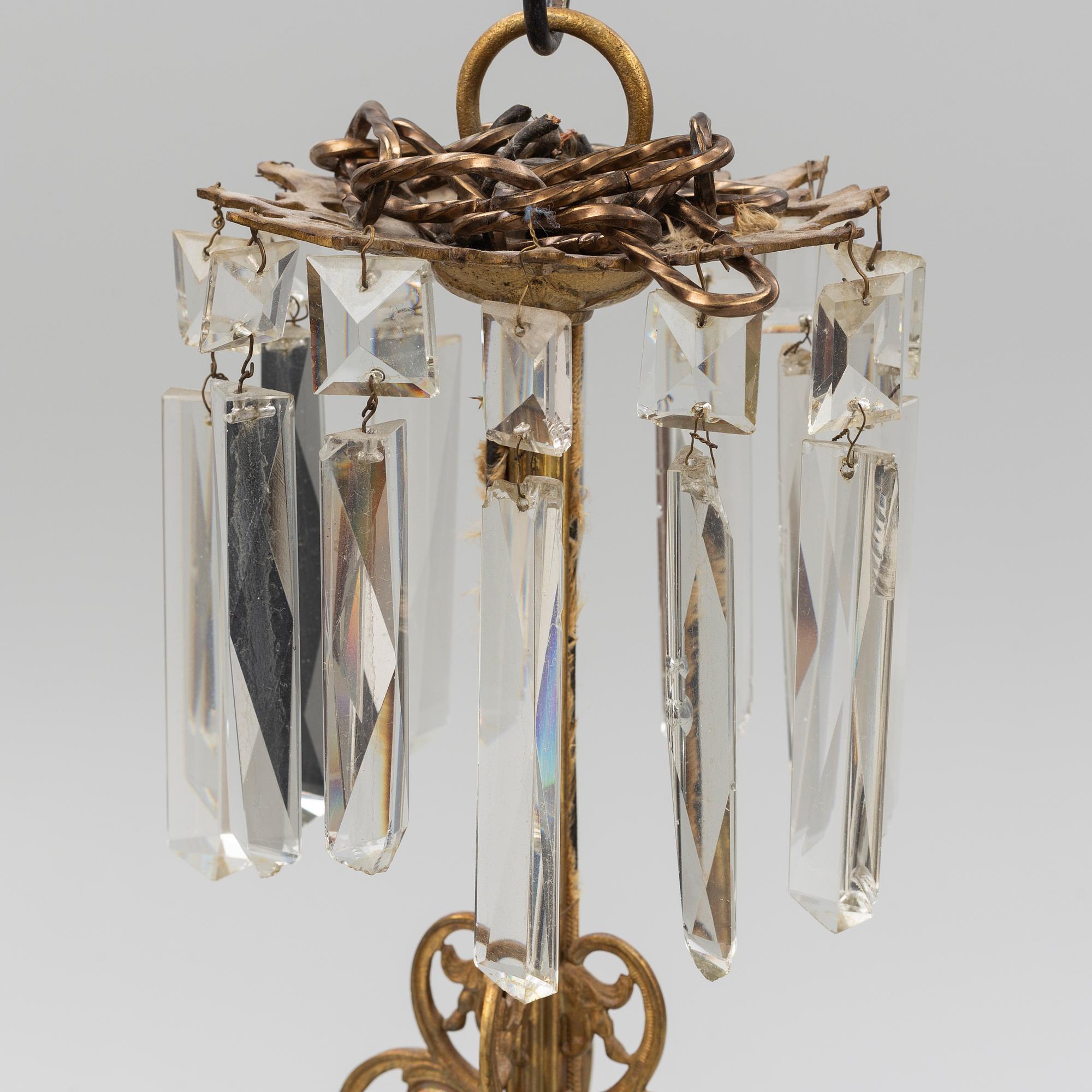 Ljuskrona, oskariansk, sent 1800-tal.