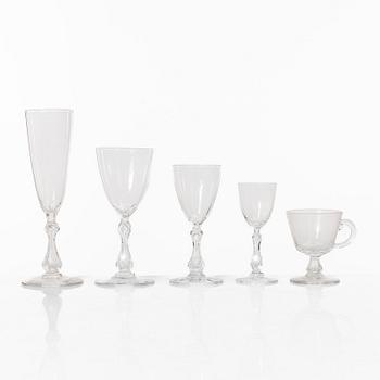 An 118-piece glass service, late 19th century.