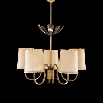 PAAVO TYNELL, A FIVE-LIGHT CEILING LAMP. Made by Idman, 1950s.