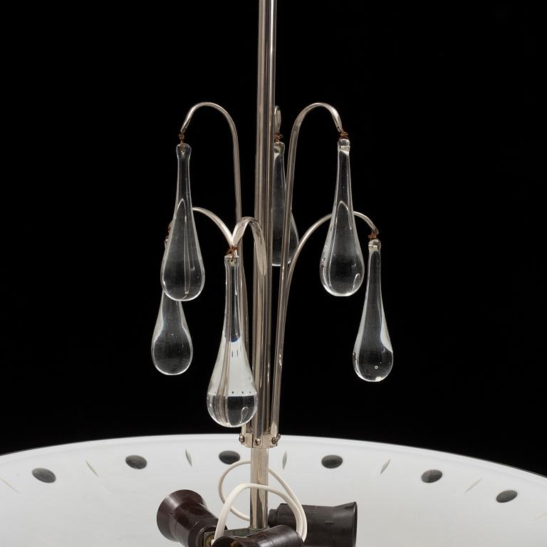 A 1950s ceiling light. Height ca 60 cm.