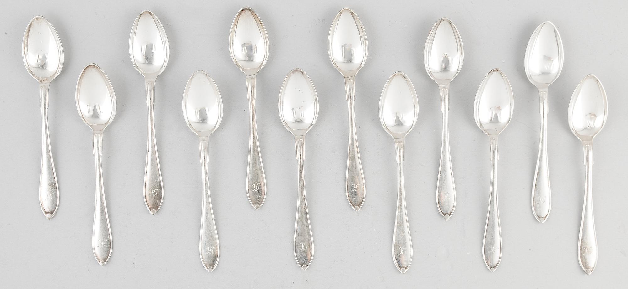 SKEDAR, 12 st, silver. Vikt 160 g.