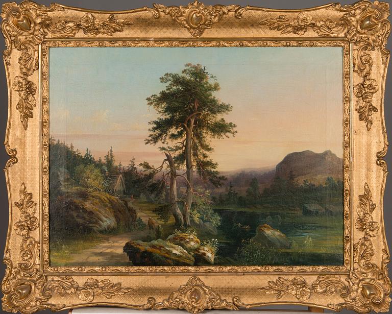 Carl Peter Hallberg, öljy kankaalle, signeerattu ja päivätty 1852.