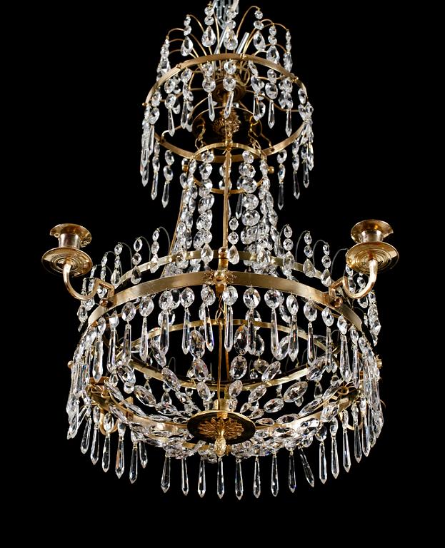 LJUSKRONA, sengustaviansk, 1800-talets början, höjd 67 cm.