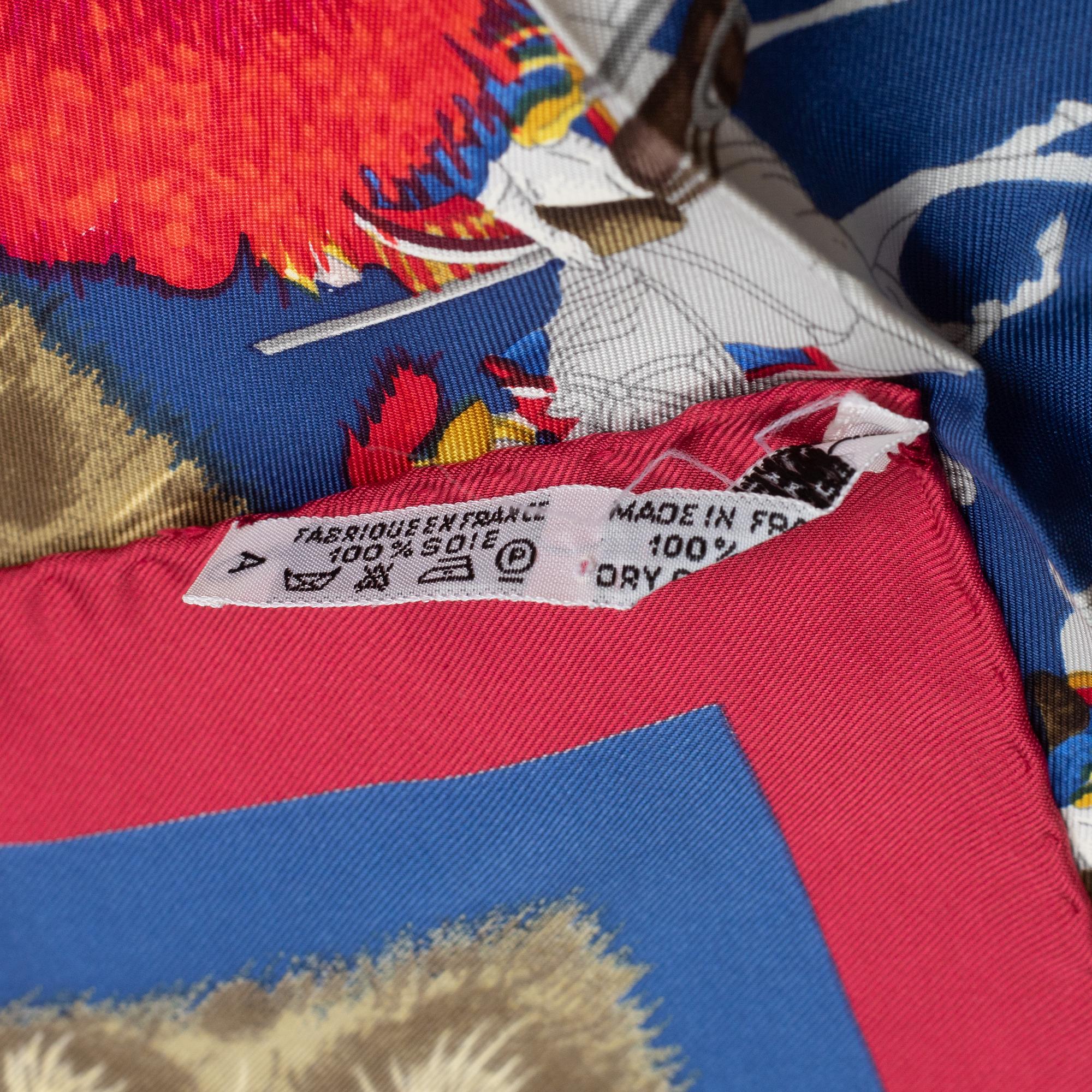 Hermès, scarf, "Casques et Plumets".