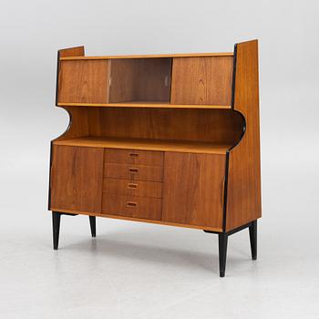 A teak-veneered bookcase, 1950's.