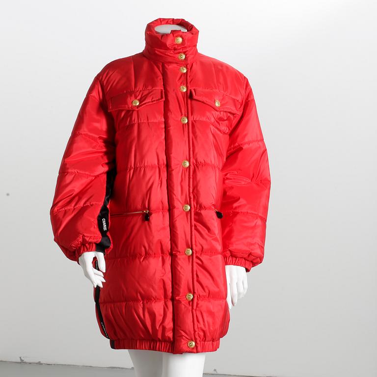 JACKET, Chanel, red down jacket.