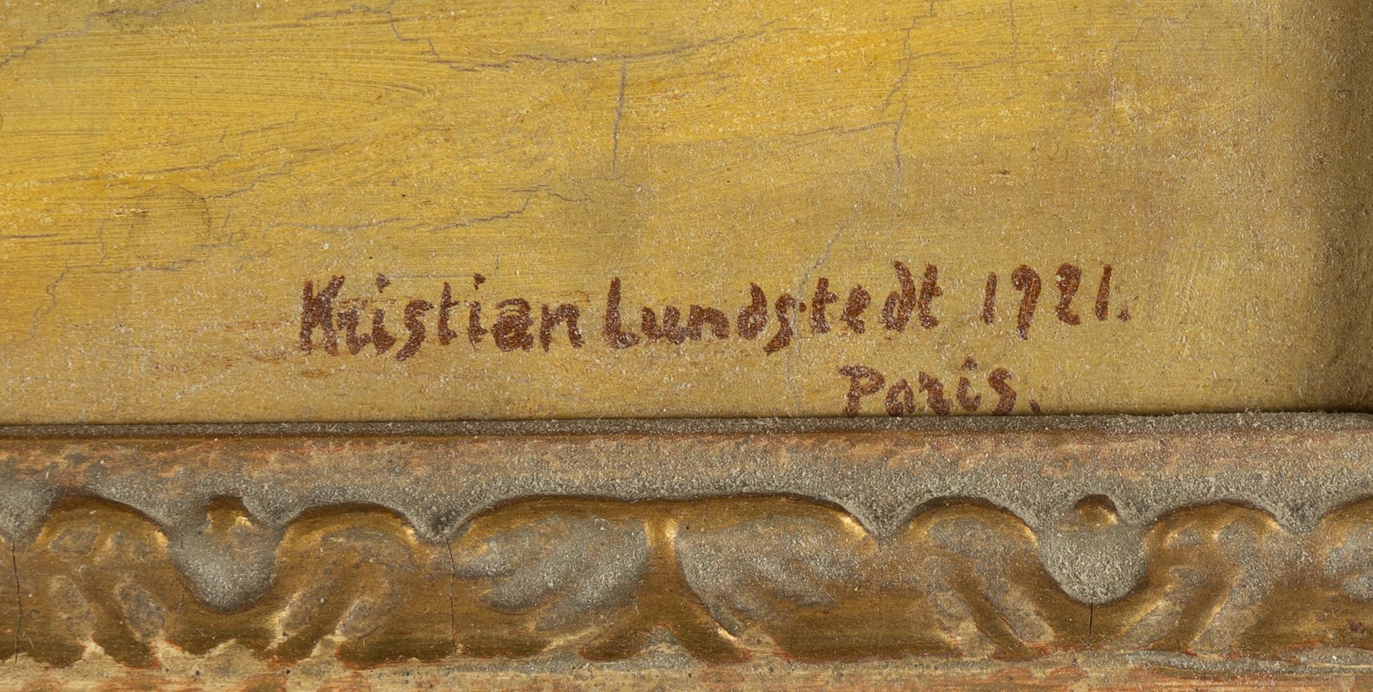 Kristian Lundstedt, oil on canvas, signed and dated 1921, Paris.